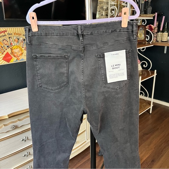 Frame Le Mini Boot High Rise Bootcut Jeans in Billups 34 - Picture 9 of 11